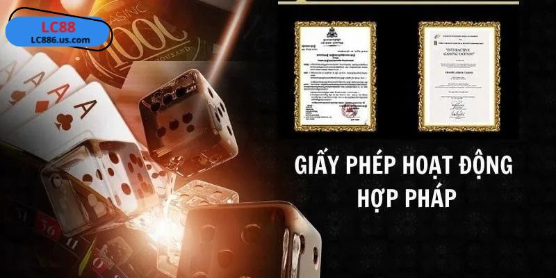 Giấy phép hoạt động LC88 giúp bet thủ yên tâm trải nghiệm